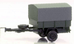 Einachsanhänger mit Plane, militärgrün